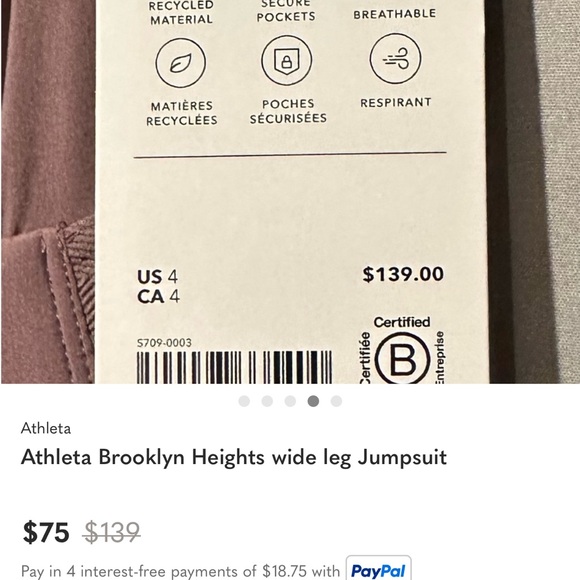 Athleta Brooklyn heights jumpsuit - Picture 8 of 8